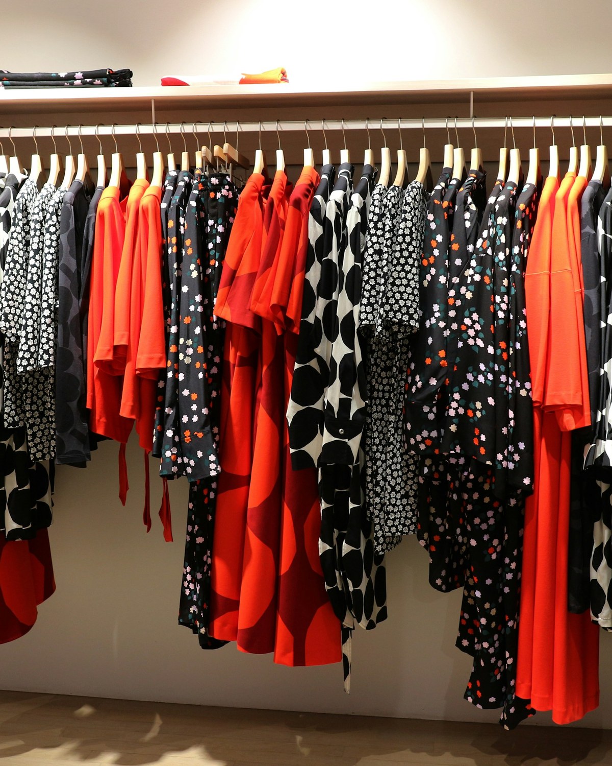Ethical fashion Zurich colourful clothing rack for conscious shopping